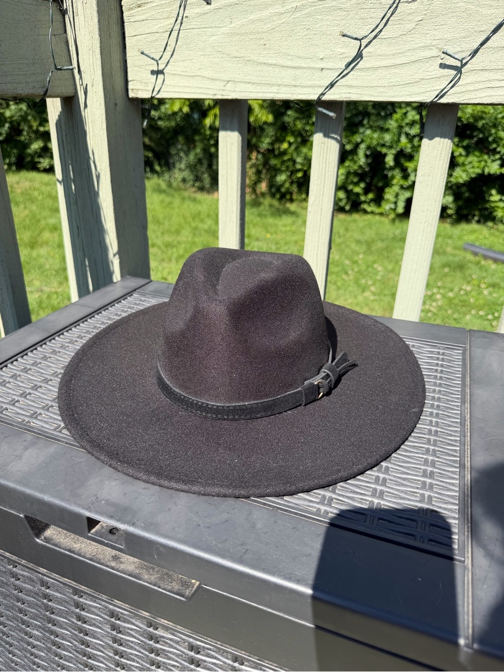 Black Ouija Board Wide-Brim Witch Hat - Picture 7 of 9